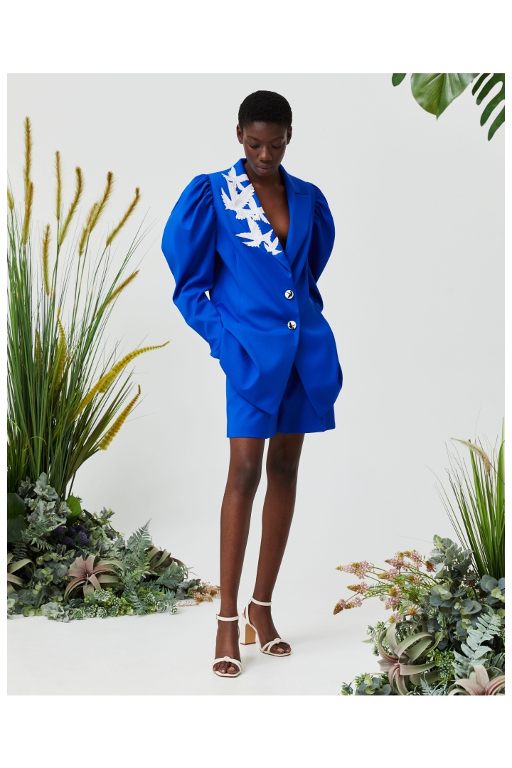 Suit Jacket with Embroidery